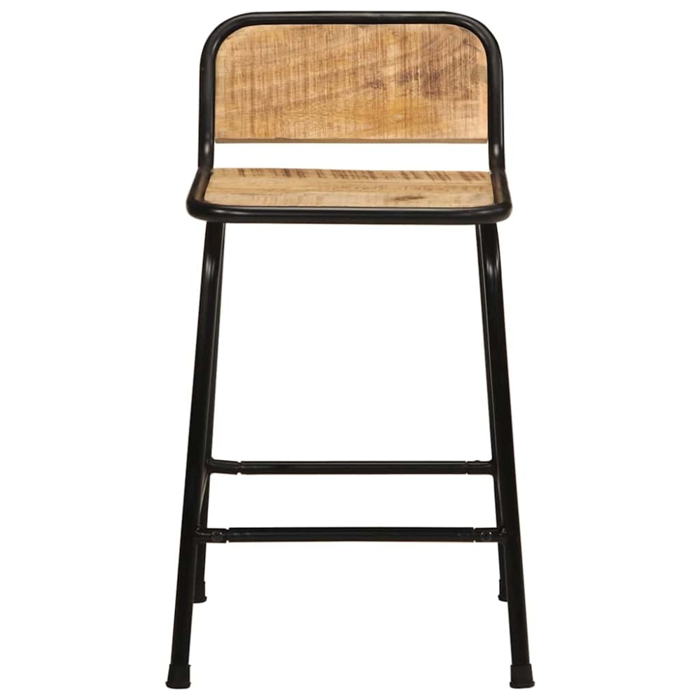 vidaXL Scaune de bar 4 buc 46x35,5x70 cm lemn masiv Mango brut