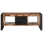 vidaXL Masuta de cafea multicolora 90x50x36 cm lemn masiv recuperat