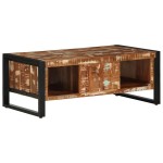 vidaXL Masuta de cafea multicolora 90x50x36 cm lemn masiv recuperat