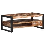 vidaXL Masuta de cafea multicolora 90x50x36 cm lemn masiv recuperat
