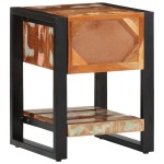 vidaXL Noptiera multicolor 35x34x45 cm lemn masiv recuperat