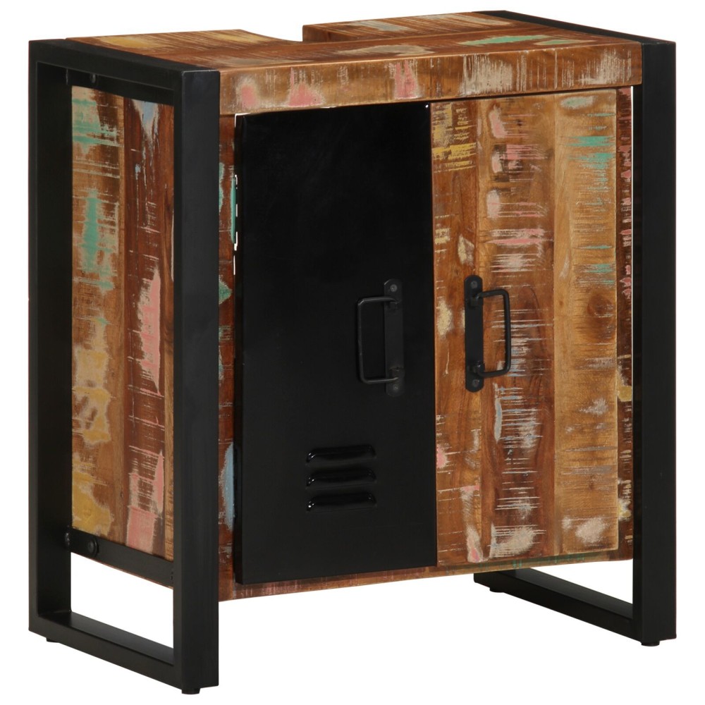 vidaXL Cabinet pentru baie Multicolor 55x35x60 cm Lemn masiv recuperat