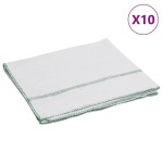 vidaXL Lavete de curățat, 10 buc., alb cu dungi verzi, 50x60 cm vidaXL Lavete de curățat, 10 buc., alb cu dungi verzi, 50x60 cm