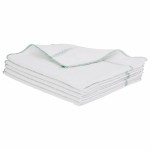 vidaXL Lavete de curățat, 10 buc., alb cu dungi verzi, 50x60 cm vidaXL Lavete de curățat, 10 buc., alb cu dungi verzi, 50x60 cm