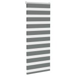 vidaXL Jaluzea tip zebra gri închis lățime țesătură 50,9 cm poliester