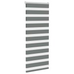 vidaXL Jaluzea tip zebra gri închis lățime țesătură 55,9 cm poliester