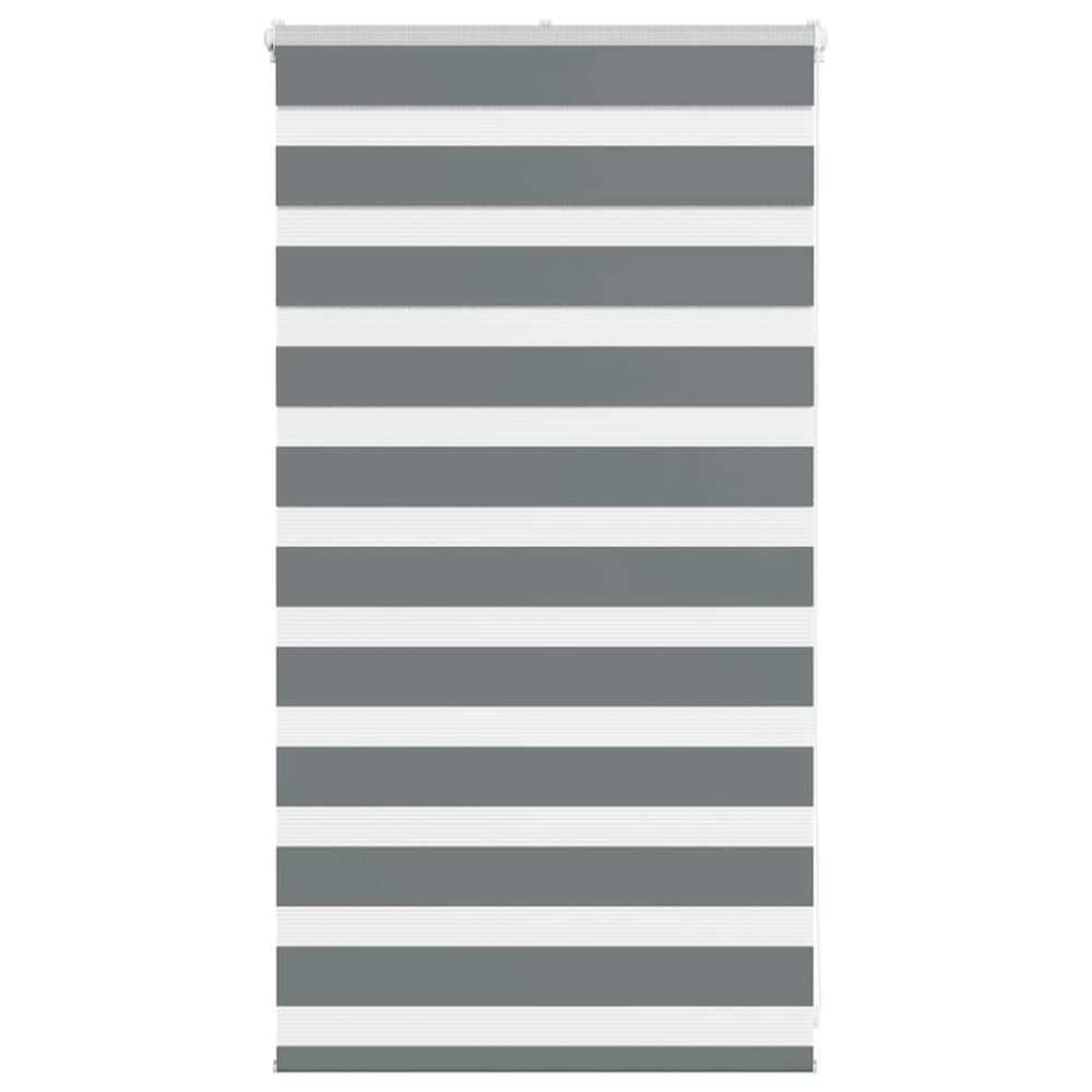 vidaXL Jaluzea tip zebra gri închis lățime țesătură 85,9 cm poliester