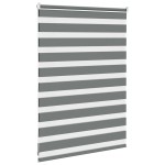 vidaXL Jaluzea tip zebra gri închis lățime țesătură 105,9 cm poliester