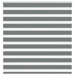 vidaXL Jaluzea tip zebra gri închis lățime țesătură 135,9 cm poliester