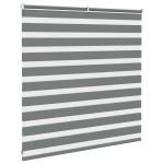 vidaXL Jaluzea tip zebra gri închis lățime țesătură 135,9 cm poliester