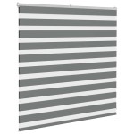 vidaXL Jaluzea tip zebra gri închis lățime țesătură 140,9 cm poliester