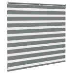 vidaXL Jaluzea tip zebra gri închis lățime țesătură 160,9 cm poliester
