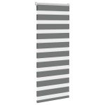 vidaXL Jaluzea tip zebra gri închis lățime țesătură 60,9 cm poliester