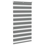 vidaXL Jaluzea tip zebra gri închis lățime țesătură 70,9 cm poliester