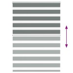 vidaXL Jaluzea tip zebra gri închis lățime țesătură 100,9 cm poliester