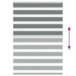 vidaXL Jaluzea tip zebra gri închis lățime țesătură 105,9 cm poliester