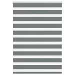 vidaXL Jaluzea tip zebra gri închis lățime țesătură 110,9 cm poliester
