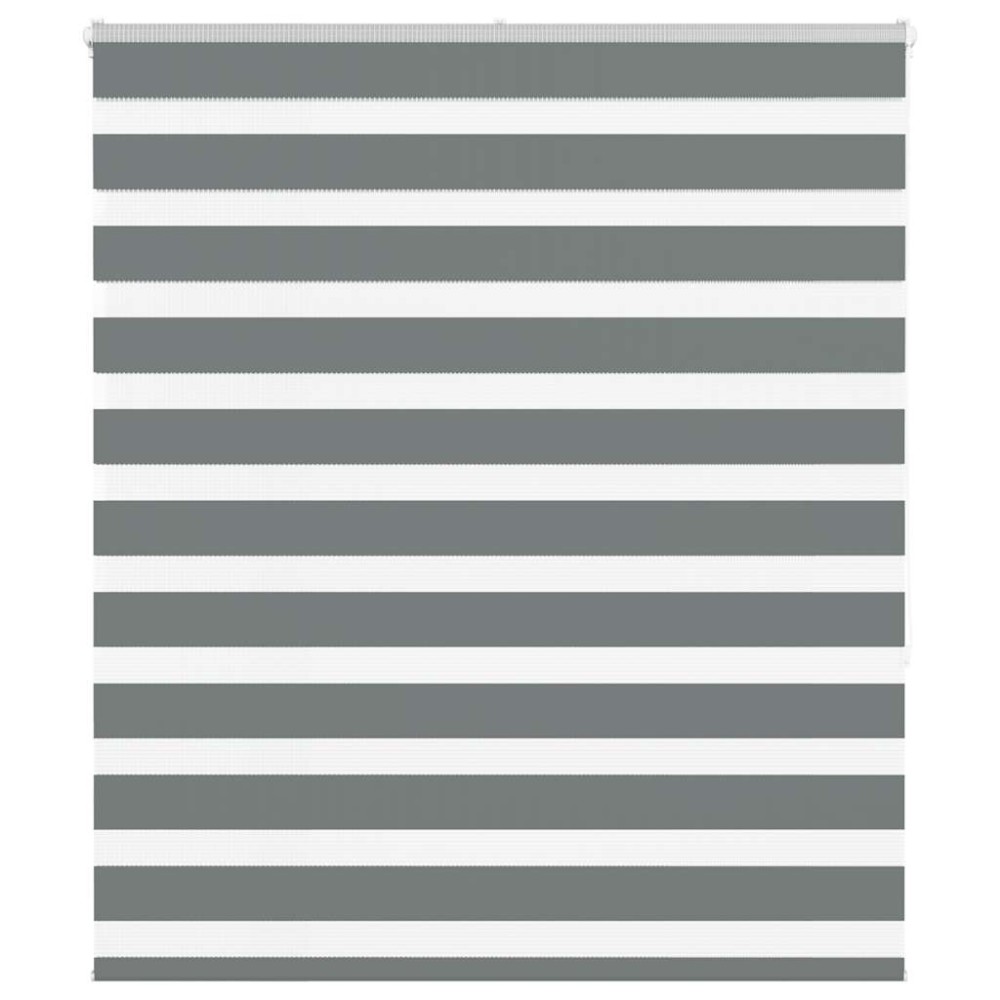 vidaXL Jaluzea tip zebra gri închis lățime țesătură 120,9 cm poliester