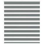 vidaXL Jaluzea tip zebra gri închis lățime țesătură 130,9 cm poliester