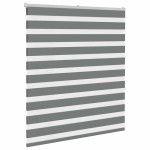 vidaXL Jaluzea tip zebra gri închis lățime țesătură 130,9 cm poliester