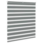 vidaXL Jaluzea tip zebra gri închis lățime țesătură 130,9 cm poliester