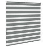 vidaXL Jaluzea tip zebra gri închis lățime țesătură 135,9 cm poliester