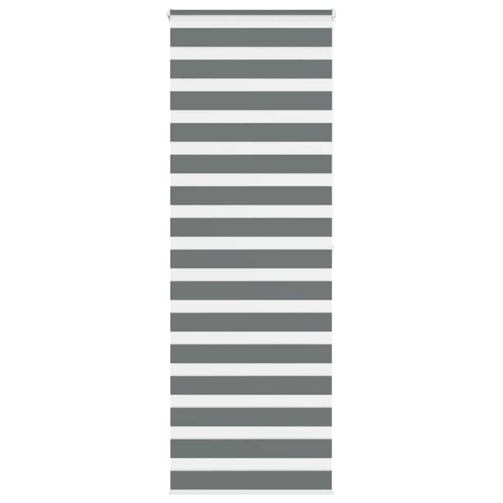 vidaXL Jaluzea tip zebra gri închis lățime țesătură 70,9 cm poliester