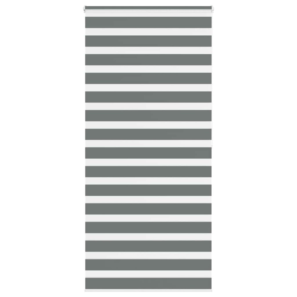 vidaXL Jaluzea tip zebra gri închis lățime țesătură 90,9 cm poliester