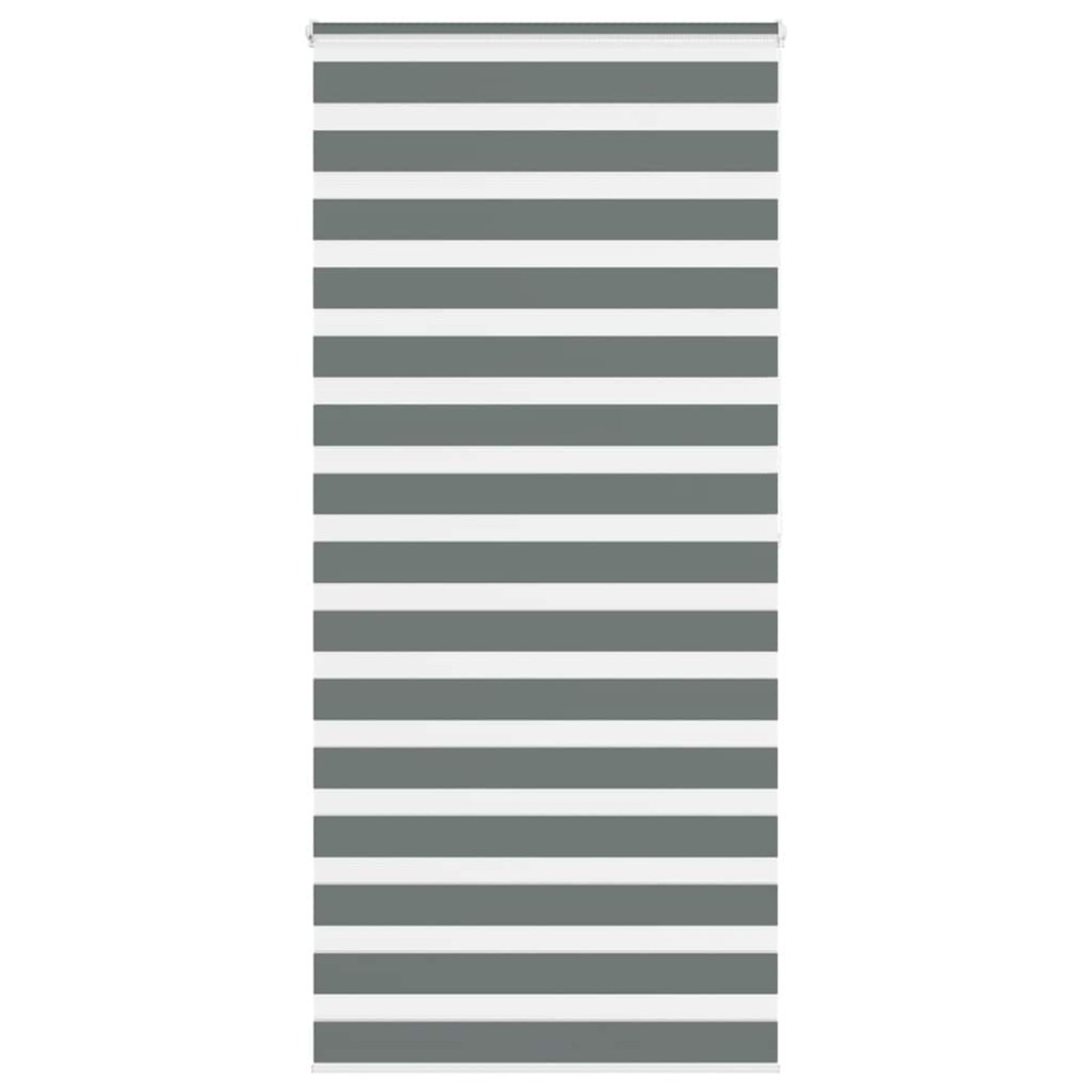 vidaXL Jaluzea tip zebra gri închis lățime țesătură 95,9 cm poliester