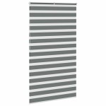 vidaXL Jaluzea tip zebra gri închis lățime țesătură 115,9 cm poliester