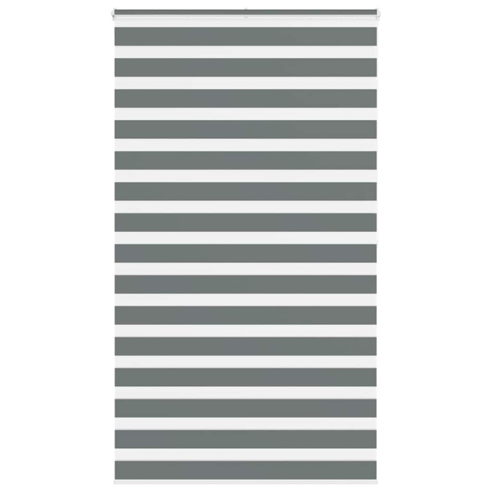 vidaXL Jaluzea tip zebra gri închis lățime țesătură 120,9 cm poliester