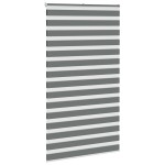 vidaXL Jaluzea tip zebra gri închis lățime țesătură 125,9 cm poliester