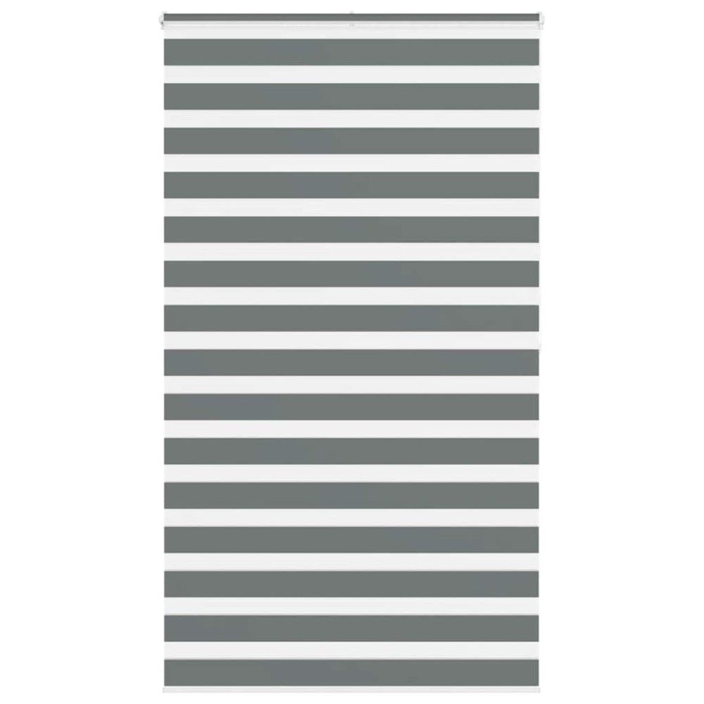 vidaXL Jaluzea tip zebra gri închis lățime țesătură 130,9 cm poliester