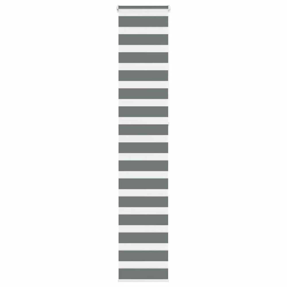 vidaXL Jaluzea tip zebra gri închis lățime țesătură 35,9 cm poliester