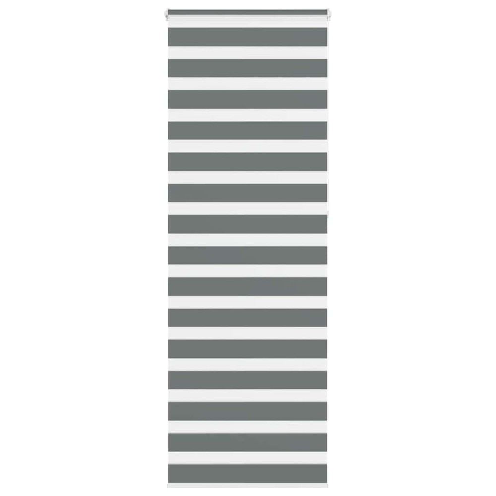 vidaXL Jaluzea tip zebra gri închis lățime țesătură 65,9 cm poliester