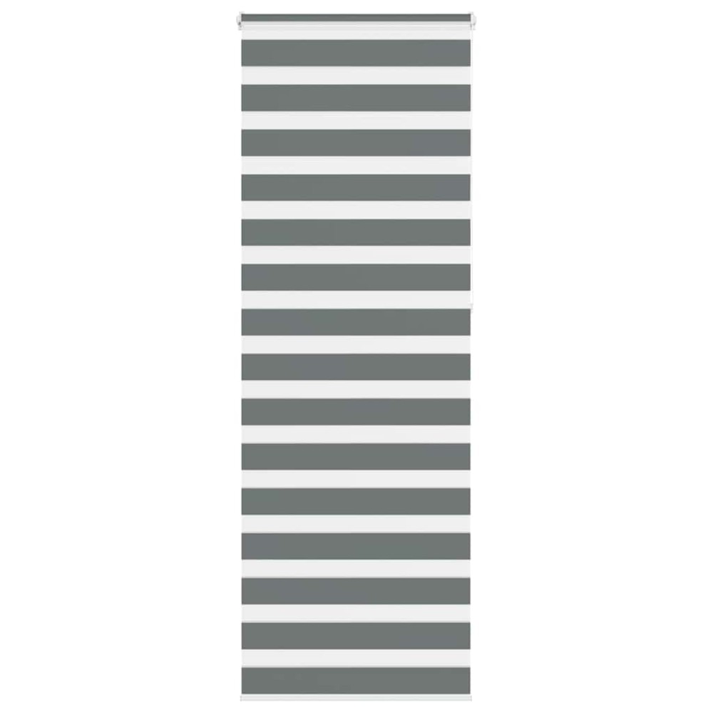 vidaXL Jaluzea tip zebra gri închis lățime țesătură 70,9 cm poliester