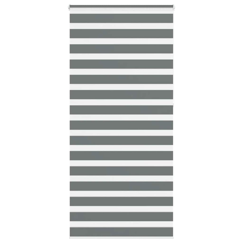 vidaXL Jaluzea tip zebra gri închis lățime țesătură 90,9 cm poliester