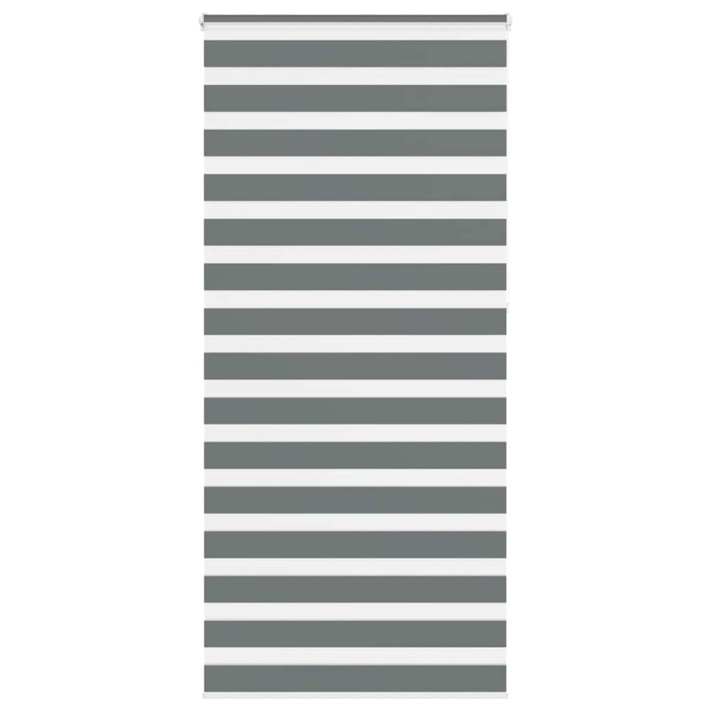vidaXL Jaluzea tip zebra gri închis lățime țesătură 100,9 cm poliester