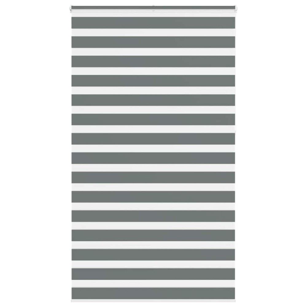 vidaXL Jaluzea tip zebra gri închis lățime țesătură 130,9 cm poliester