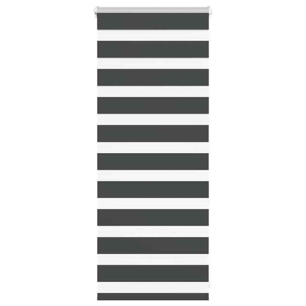 vidaXL Jaluzea tip zebra neagră lățime țesătură 60,9 cm poliester
