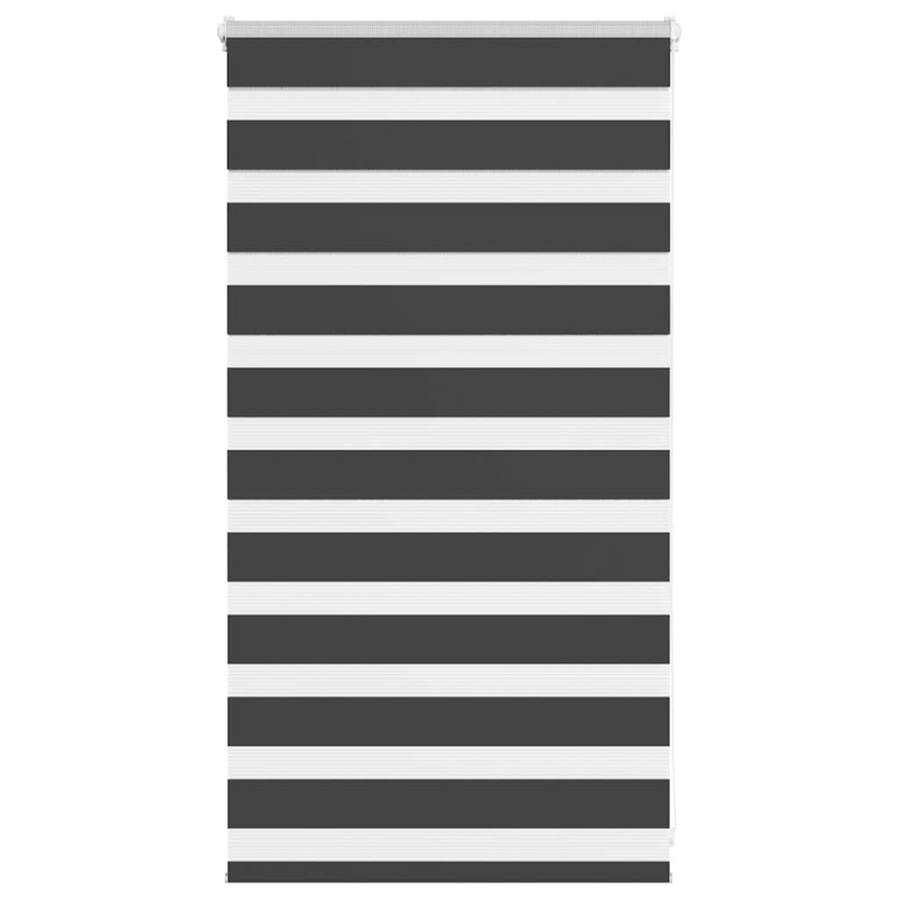 vidaXL Jaluzea tip zebra neagră lățime țesătură 70,9 cm poliester