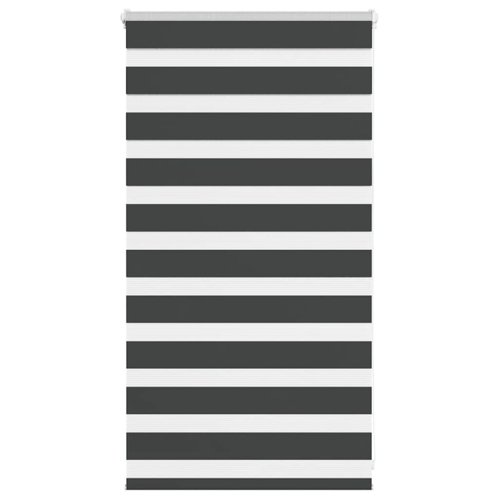 vidaXL Jaluzea tip zebra neagră lățime țesătură 75,9 cm poliester