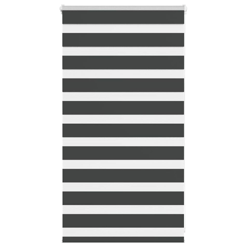 vidaXL Jaluzea tip zebra neagră lățime țesătură 85,9 cm poliester
