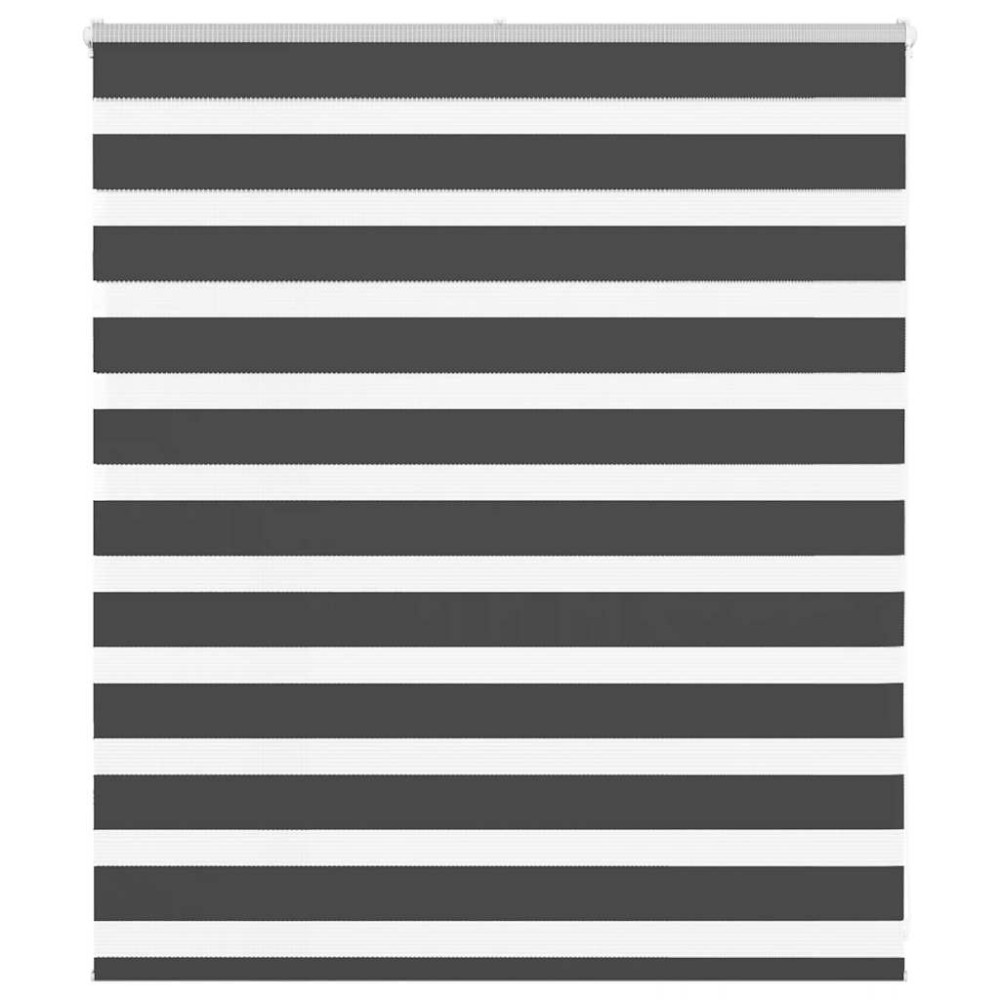 vidaXL Jaluzea tip zebra neagră lățime țesătură 120,9 cm poliester