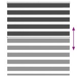 vidaXL Jaluzea tip zebra neagră lățime țesătură 120,9 cm poliester