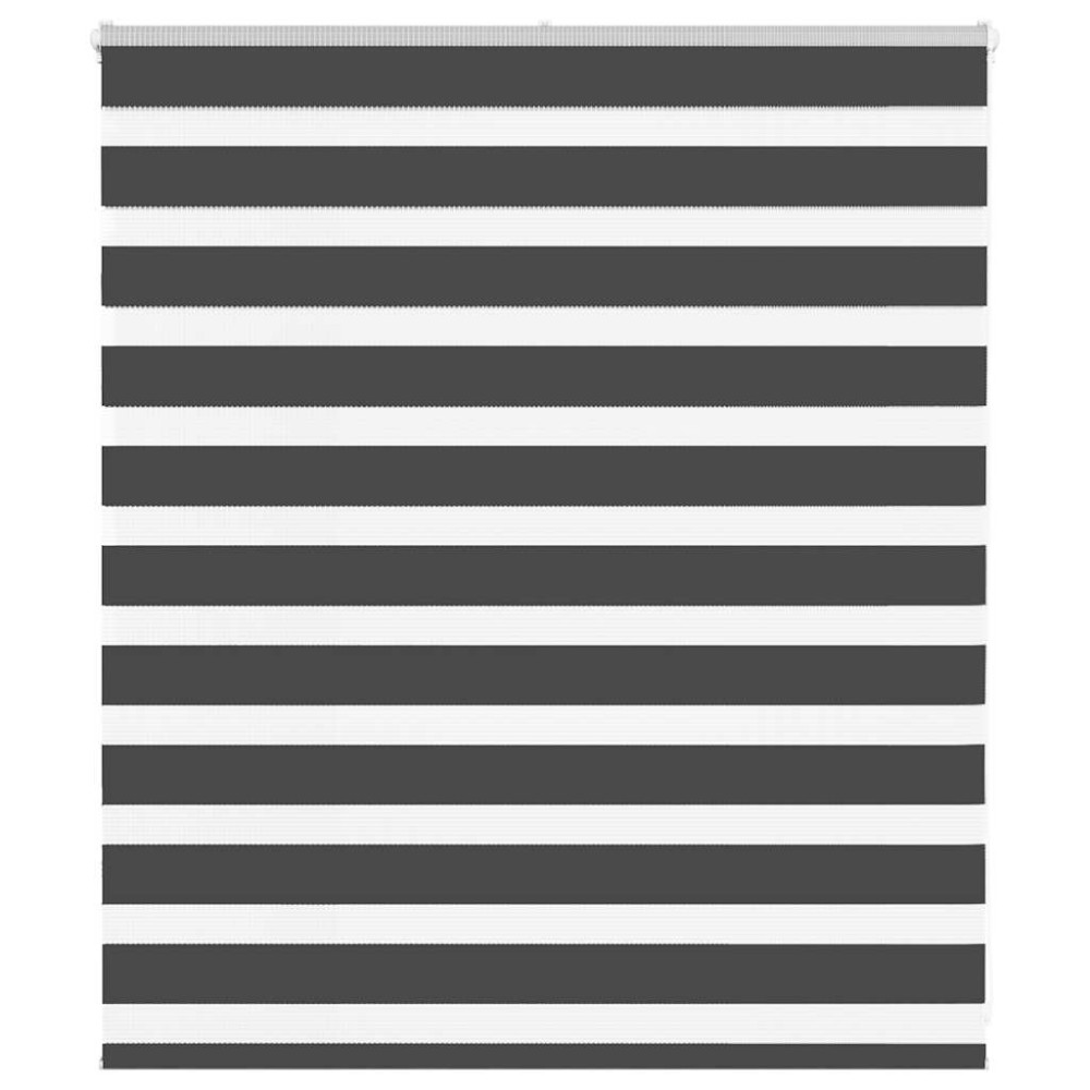 vidaXL Jaluzea tip zebra neagră lățime țesătură 125,9 cm poliester