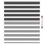 vidaXL Jaluzea tip zebra neagră lățime țesătură 125,9 cm poliester