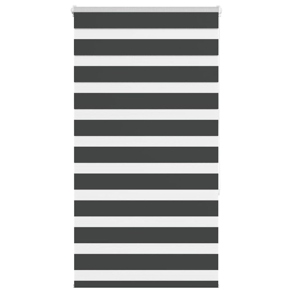 vidaXL Jaluzea tip zebra neagră lățime țesătură 65,9 cm poliester