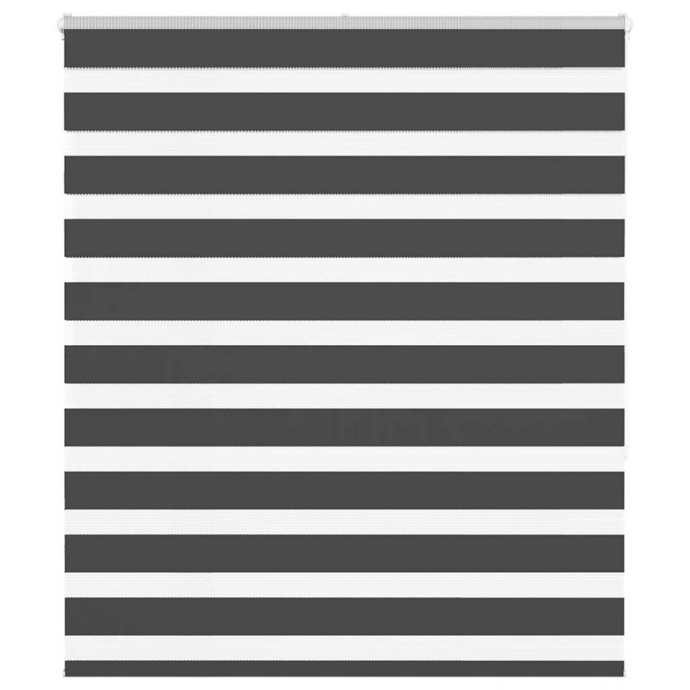 vidaXL Jaluzea tip zebra neagră lățime țesătură 120,9 cm poliester