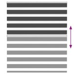 vidaXL Jaluzea tip zebra neagră lățime țesătură 120,9 cm poliester